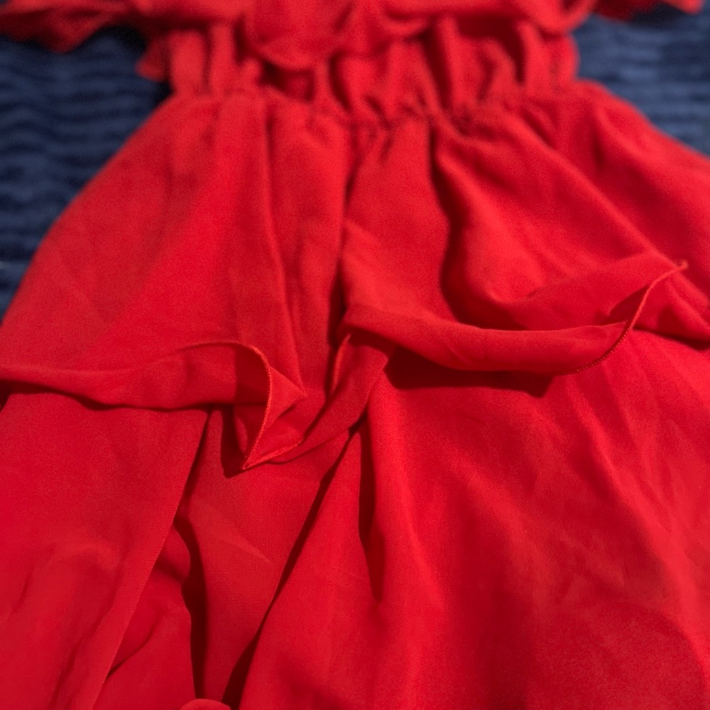 Red Ruffle Dress - Picture 2 of 2